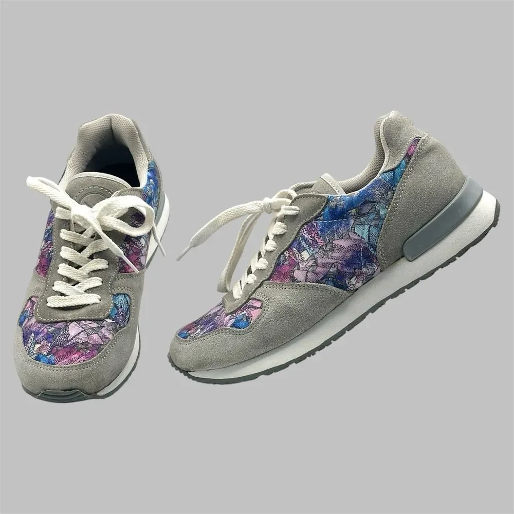 Inkkas Monterey Jogger Women's Multicolor Sneaker Size 9 Grey Suede Shoes